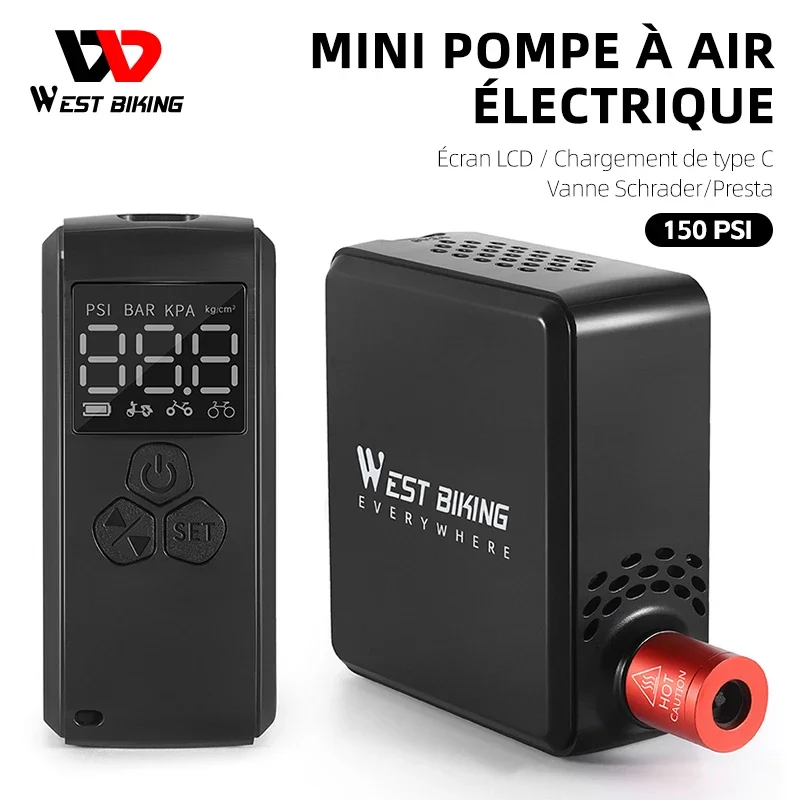 Gonfleur Pneus Voiture Sans Fil, Compresseur à Air Portatif, 150PSI 12V