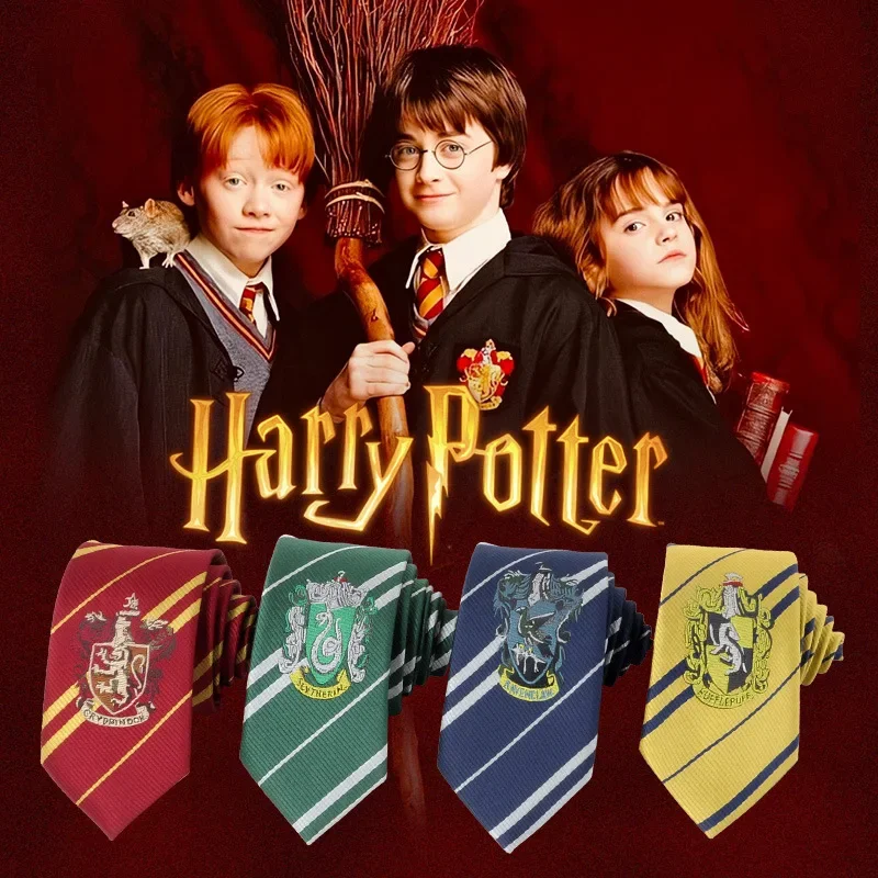 College Style Tie Harries Film Fringe Magic Academy Students Cosplay Potter Malfoy Halloween Party Decorating Tie Christmas Gift