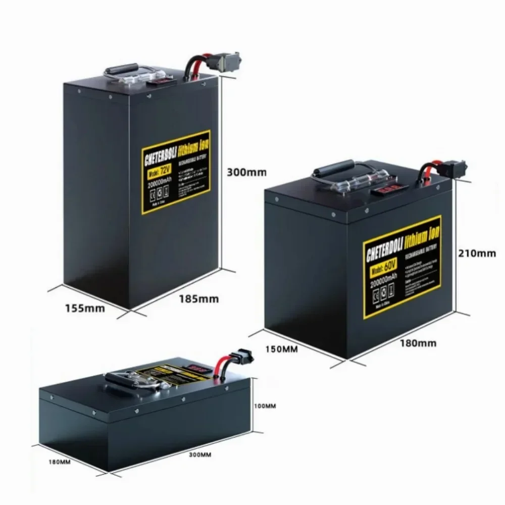 Genuine 60V 72V Ebike Lithium Battery 20Ah 30Ah 40Ah 50Ah Li ion Battery for 2000W 3000W Motor Electric Bicycle Bike Scooter 2