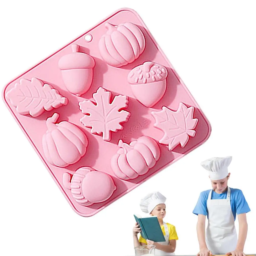Confezione Da 3 Stampi In Silicone A Tema Autunnale – Per Caramelle, Candele, Sapone, Torte E Cubetti Di Ghiaccio, Forme Decorative