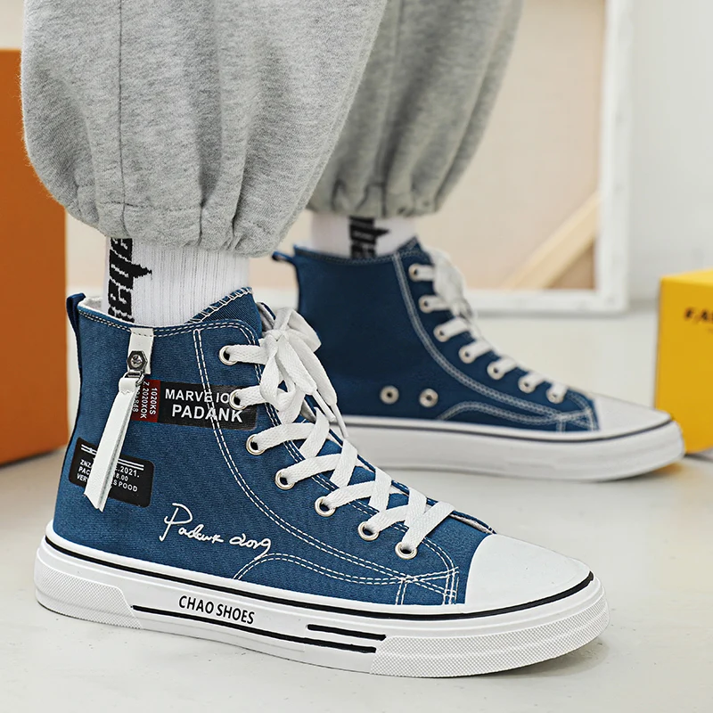 Canvas Shoes Unisex Women Men High Top Vulcanize Athletic Sneakers