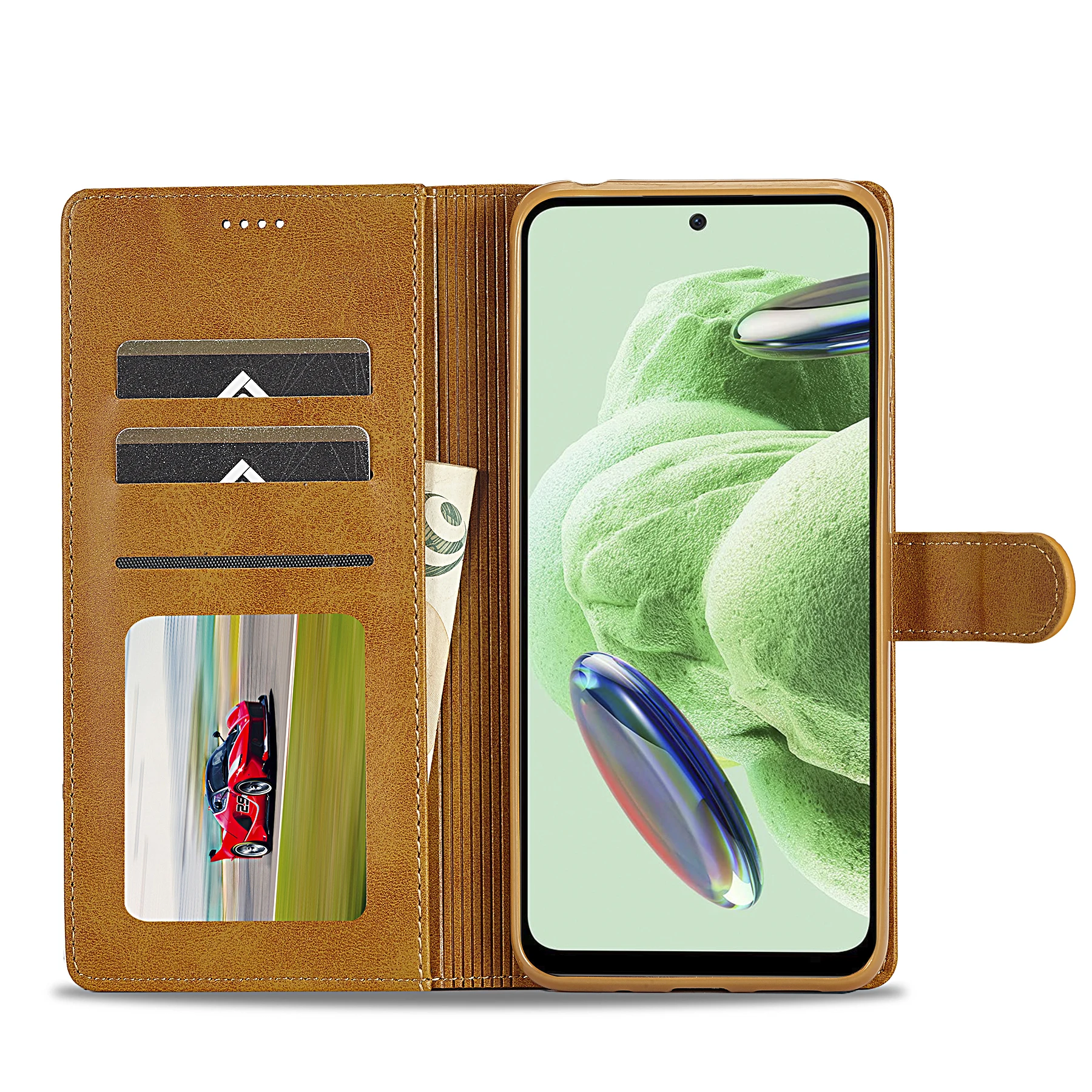 Leder-Flip-Hülle für XiaoMi Redmi Note 15 14 13 Pro Plus 12S 11S 10S 14C 13C 12 11 10 Pro + 5G mit Kartenfach und Geldbörse – Detail 18