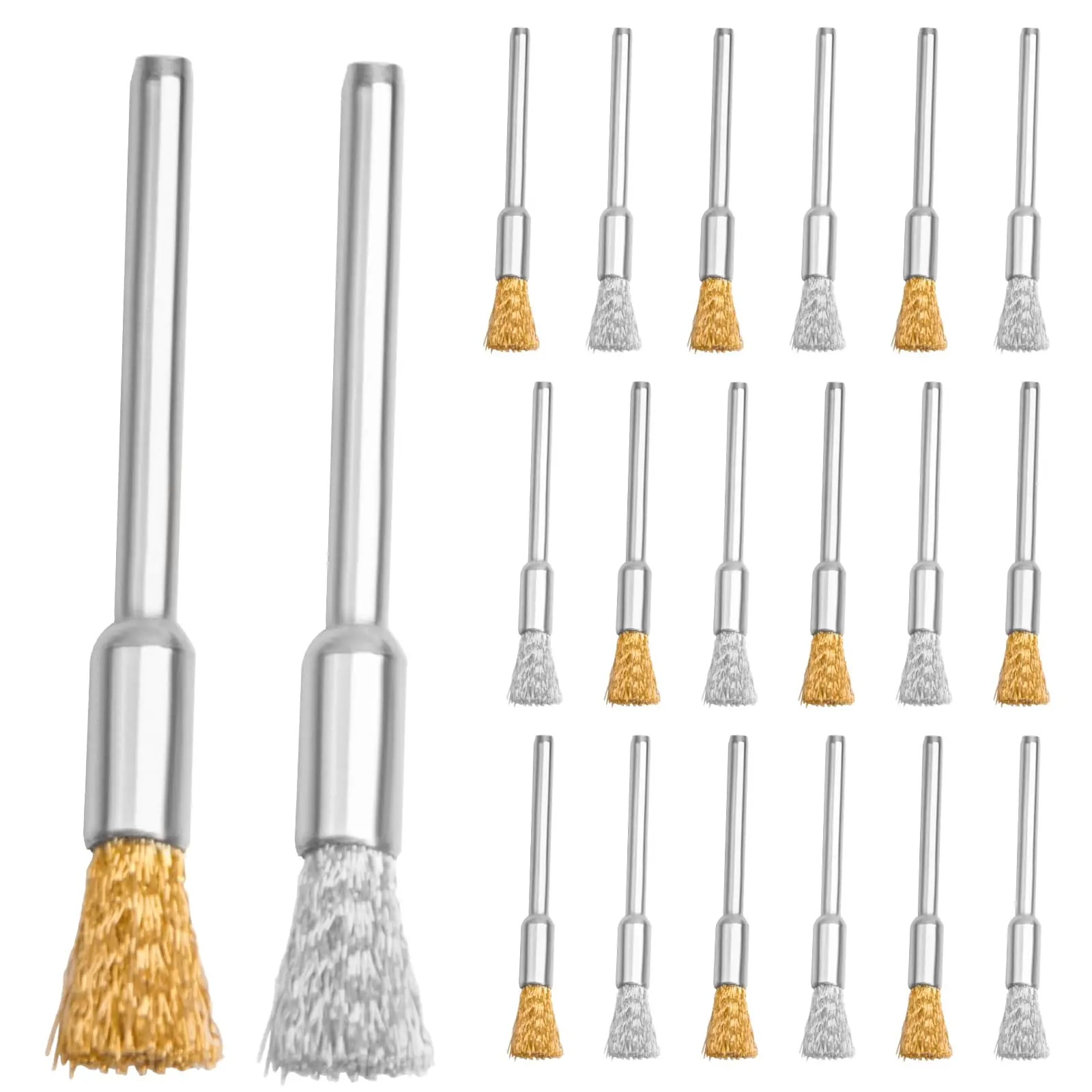 

Проволочная щетка 20 шт., стальные чистящие концевые щетки, многофункциональные для помощи в удалении заусенцев, ржавчины, пыли, большинства ручных сверл, пресс-инструменты