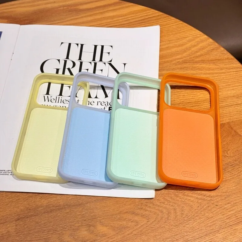 Chic Candy Solid Color Jelly Case with AI Camera Control and Shockproof Skin Feel