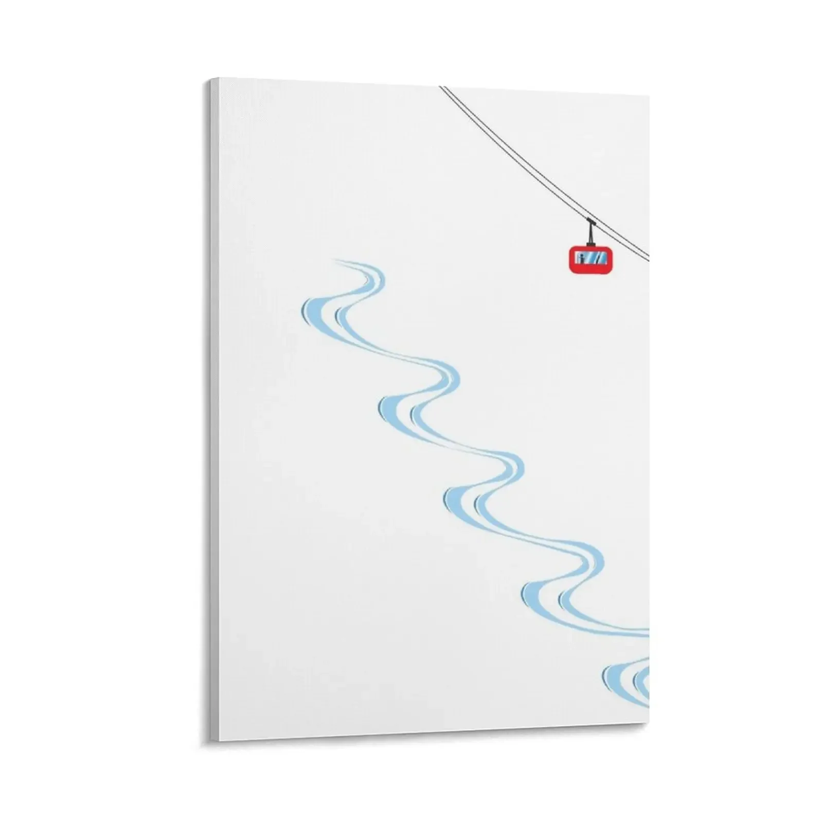

Ski tracks and gondola Canvas Painting posters anime home decorations and organization decorative pictures for the room