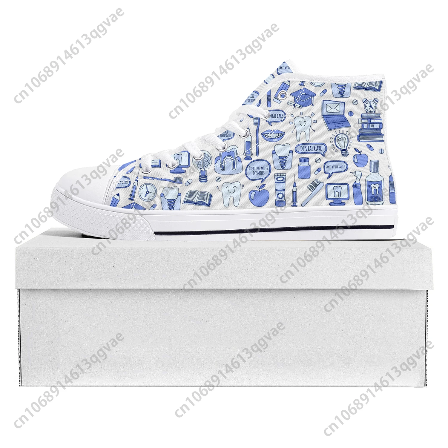 Hospital Nurse Heart High Top High Quality Sneakers Mens Womens Teenager Canvas Sneaker Casual Couple Shoes Custom Shoe White