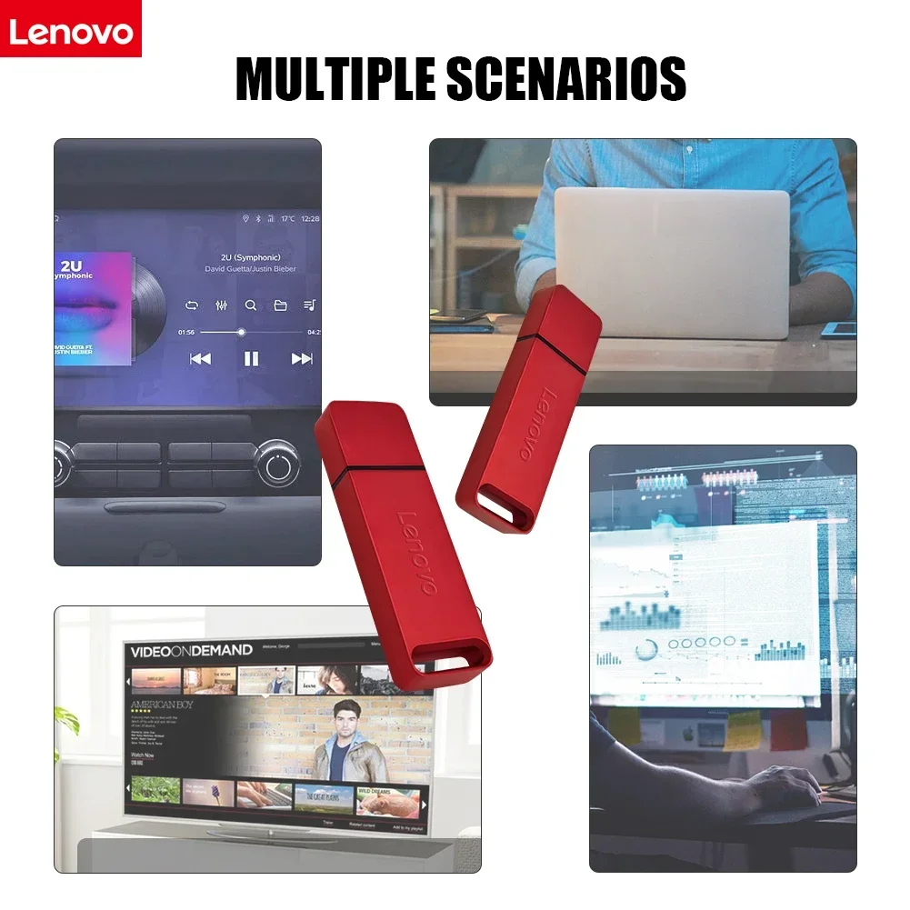 Lenovo 16TB USB 3.2 Flash Drive High Speed Metal Pendrive OTG High Speed Pendrive Portable Ssd Memories For Cellphone Laptop PC