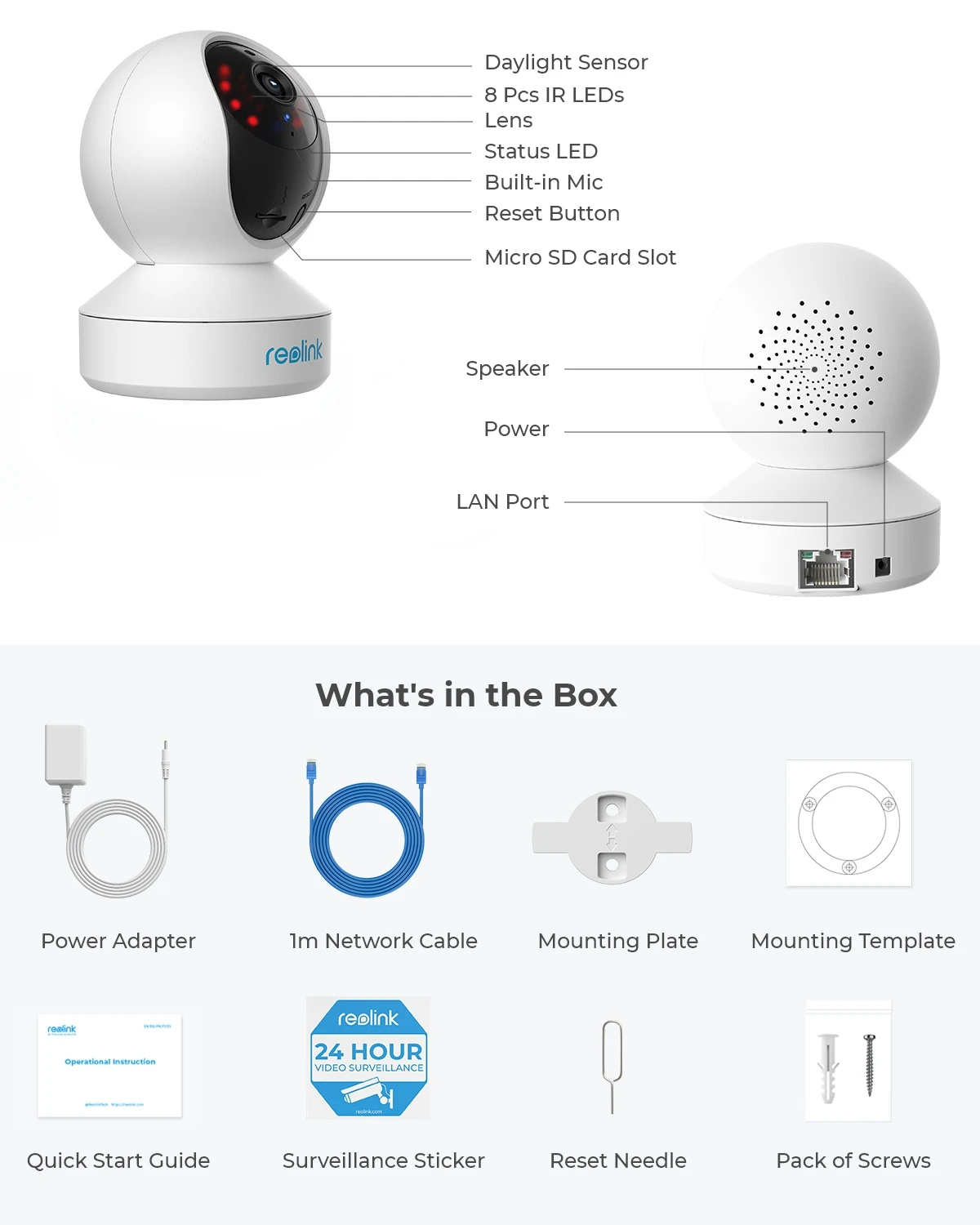 Scce931bc60a64c5c8a0ec0732c10ebbcU Reolink E Series 3MP WiFi Camera 4MP Baby Monitor 5MP Pan-Tilt IP Cam Smart AI Detection 4K 8MP Home Video Surveillance Cameras