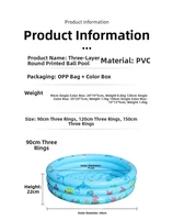 Piscine gonflable pour enfants, portable, pliable, pour bébés, jeux aquatiques, bain, piscine pour la maison et l'extérieur 3
