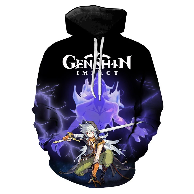 

2023 NEW Anime Genshin Impact 3D Hoodies Comic Sweatshirts Harajuku Men Women Long Sleeve Casual Hoodies Boys/Girls Streetwear