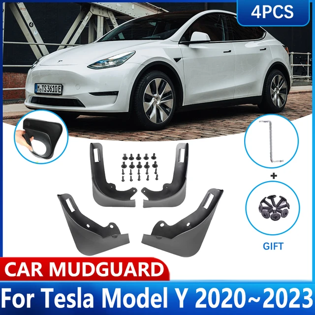  Mud Flaps for Tesla Y - Splash Guards for Model Y 2023 2022  2021 2020, NO Need to Drill Holes, Front/Rear Splash Mudguard : Automotive