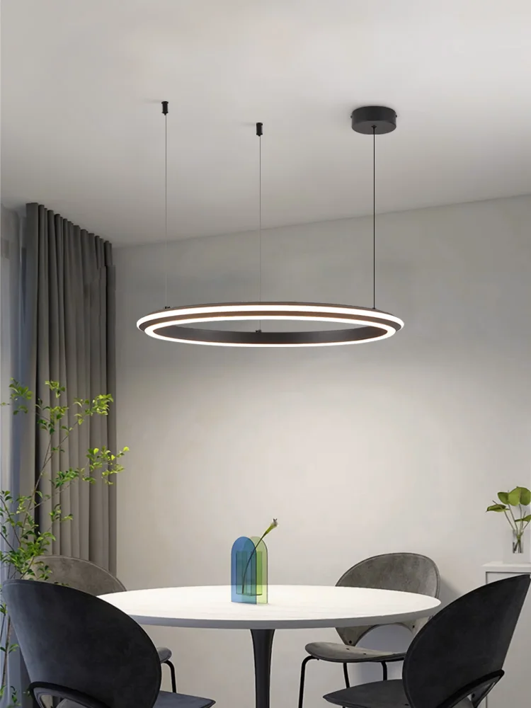 Living room chandelier modern simple led ring master bedroom lamp bar island table restaurant lamp Kitchen pendant lights