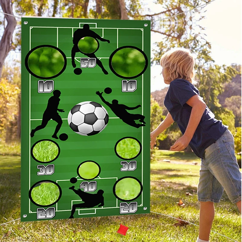 

Toss Game with Nylon Bean Bags for Children Adult Football Soccer Theme Birthday Party Decorations Baby Shower Supplies