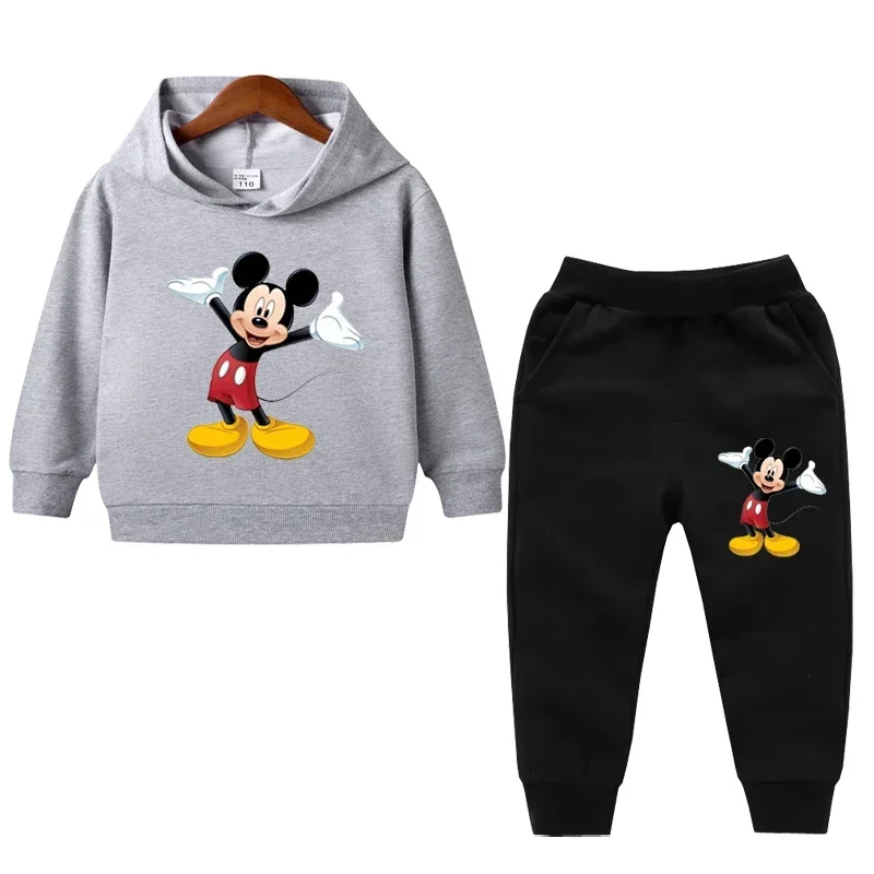 thumbnail image 1 of Traje de primavera y otoño para niñas de Disney, ropa para niñas pequeñas, sudaderas con capucha y pantalones deportivos, conjuntos de 2 piezas, chándal de moda para niños pequeños, 1 of 5