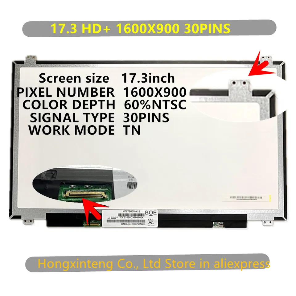 Display LED 15.6" Slim Per ASUS F556U - Risoluzione 1366x768, Connettore 30Pin EDP - Foto 4