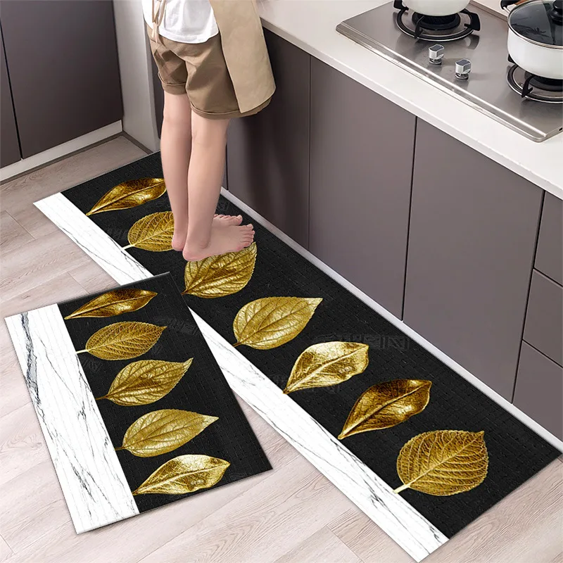 thumbnail image 1 of Alfombra de cocina antideslizante moderna para el hogar, alfombra suave de dibujos animados simple a la moda, alfombra de baño de tira larga, felpudo de entrada lavable y duradero, 1 of 4