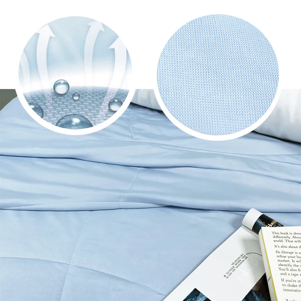 Cooling Quilt Soft Breathable Summer Comforter Lightweight Air Conditioning Thin Duvet Cold Silky Student Single Home Decor 1PC