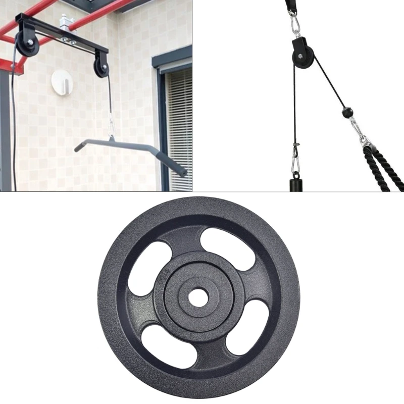 100mm Rope Pulley, Wire Rope Reel Nylon Pulley for Ropes DIY Gym Fitness Equipment Cable Machine Wire Rope Pulley Reel 24BD 2