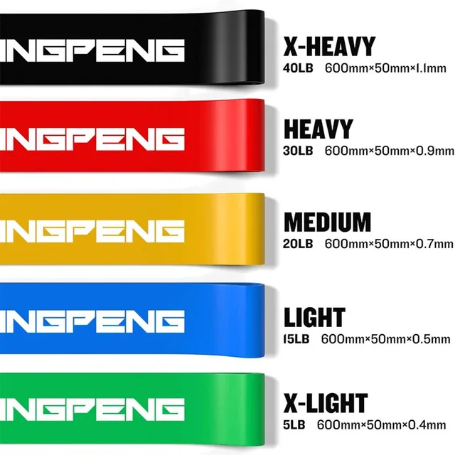 Resistance Exercise Loop Bands Set Workout Bands for Women and Men Stretch Bands 5 Different Resistance Levels for Booty Legs 6