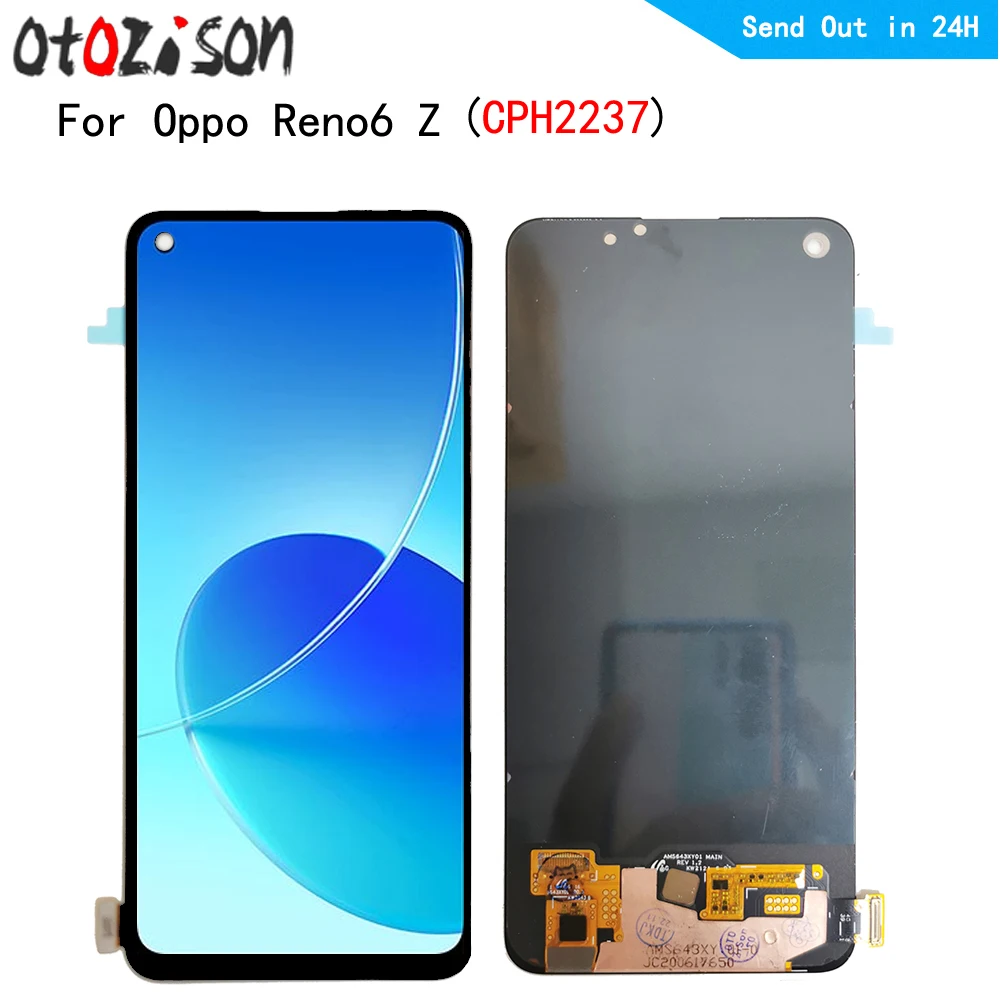

6.43" AMOLED Screen For Oppo Reno6 Z CPH2237 LCD Display Screen Touch Panel Digitizer With Frame Assembly For Oppo Reno6Z