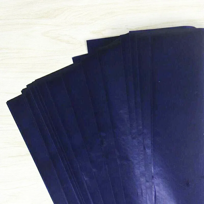50ks uhlík papír modrá dvojitý sided uhlík papír 48K hubený typ papírnictví papír financovat kopie doklady úřad škola papírnictví severovýchod