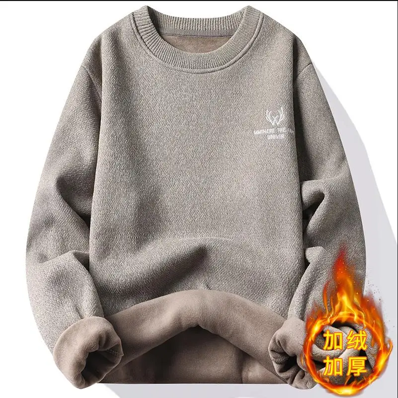 

2022 Autumn Fashion Round Neck Sweaters Men Slim Knitwear Jumper Soft Warm Pullover Male Casual Trendy Jersey Knitted Sweat 7009