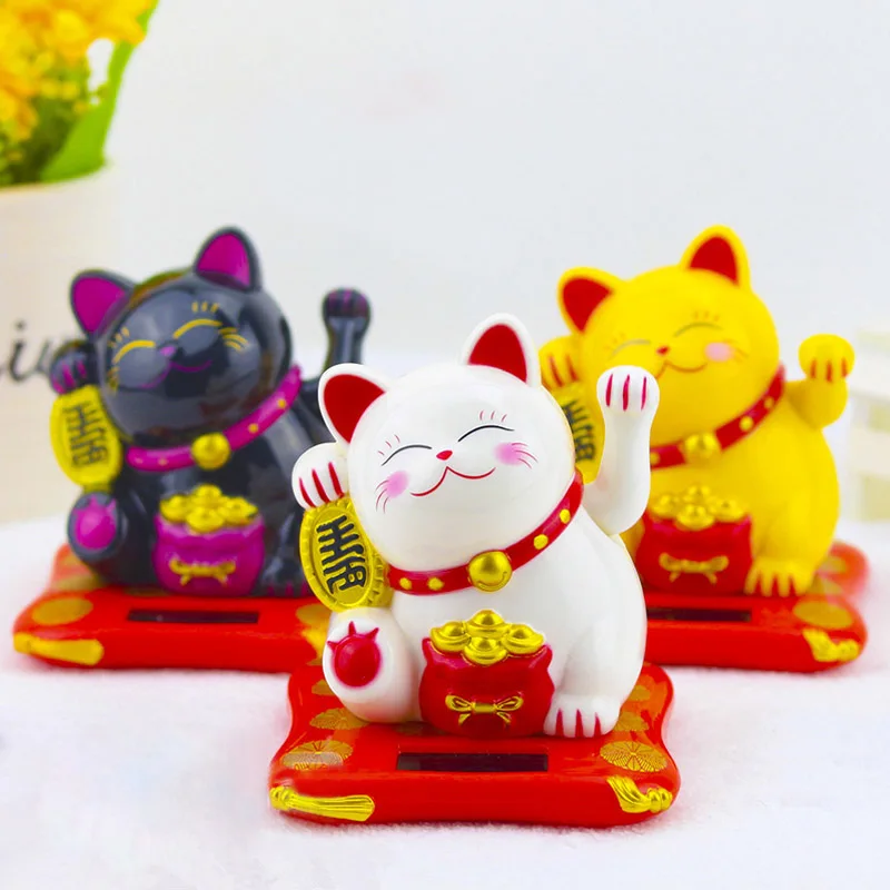 

1Pcs Birthday Gift Checkout Counter Decor Japanese/Chinese Style Wealth Shaking Hands Lucky Cat Waving Cat Oranment