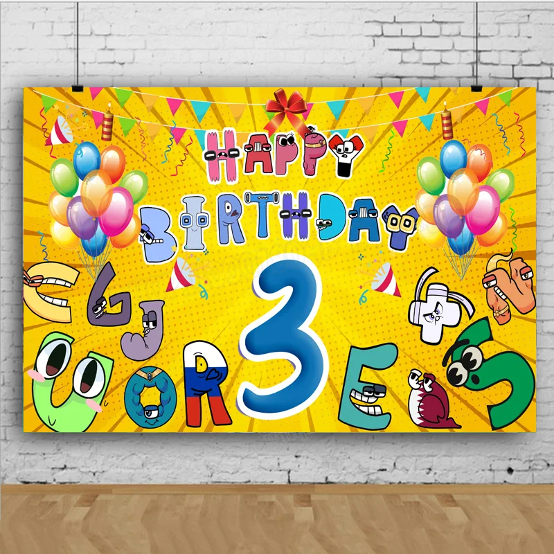 Alphabet Lore Birthday Party Decoration Baby Shower Boys Girls Tableware  Supplies Background Balloon Cake Toppers Backdrop 2023 - AliExpress