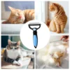 Cat Hair Removal Comb Dog Hair Removal Brush Stainless Steel Double Sided Pet Grooming Brush Removing Tangles Cat Accessories 4