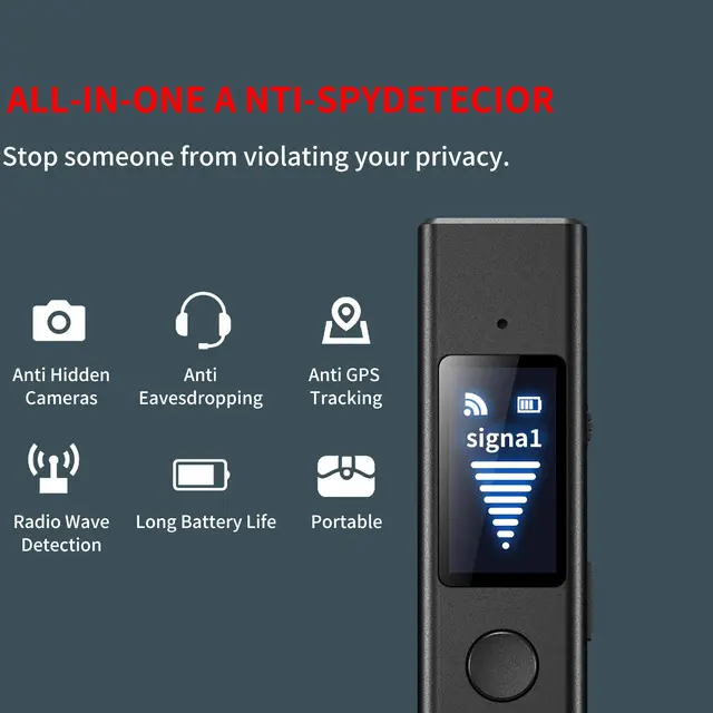 Hidden Spy Camera Detector Multi-function Anti Mini Bug Devices SPYCamera Wireless Gsm Signal Wiretapping GPS Tracker Cam Detect 2