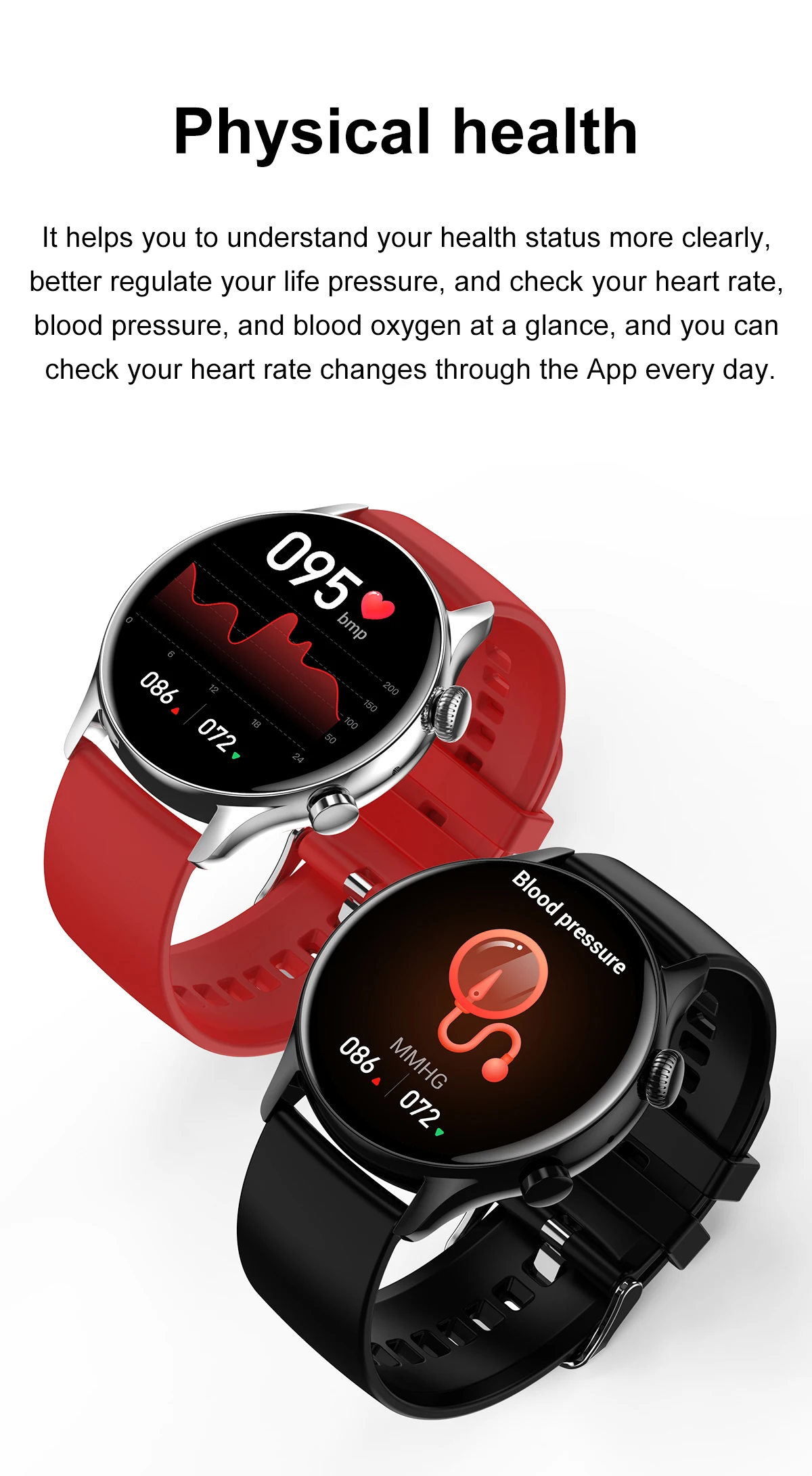 Smart Watch Voice Call Music Player Monitoring Heart Rate Blood Oxygen Health Tracking Men's Women's Sports Wristwatches