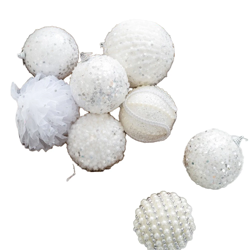 thumbnail image 1 of Adornos navideños de espuma de 8 a 10 cm, bolas de plástico irrompibles y brillantes, decoración colgante para árbol de Navidad, decoraciones navideñas 2024, 1 of 5