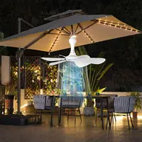 Ventilateur de plafond USB silencieux XIAOTREE à 6 pales, avec télécommande optionnelle et minuterie, ventilateur suspendu à 4 vitesses pour camping, dortoir, tente 2
