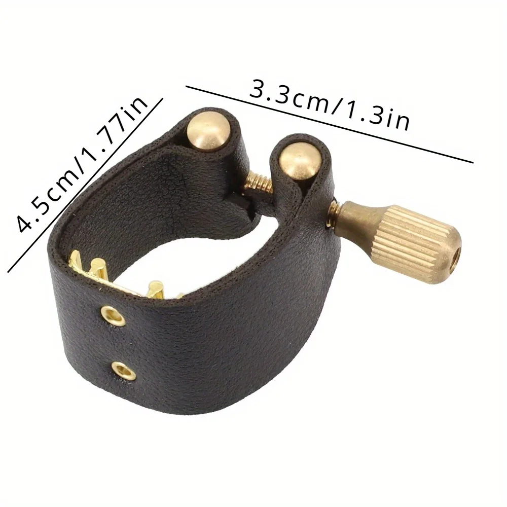 1PC Mouthpiece Ligature Saxophone Mouthpiece Leather Fastener Clip Ligatures For Accessories Metal Bakelite Flute