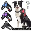 Dog Harness And Leash Set No Pull Adjustable Comfortable with Easy Control Handle Outdoor Running Walking Hand Free Lead Leash