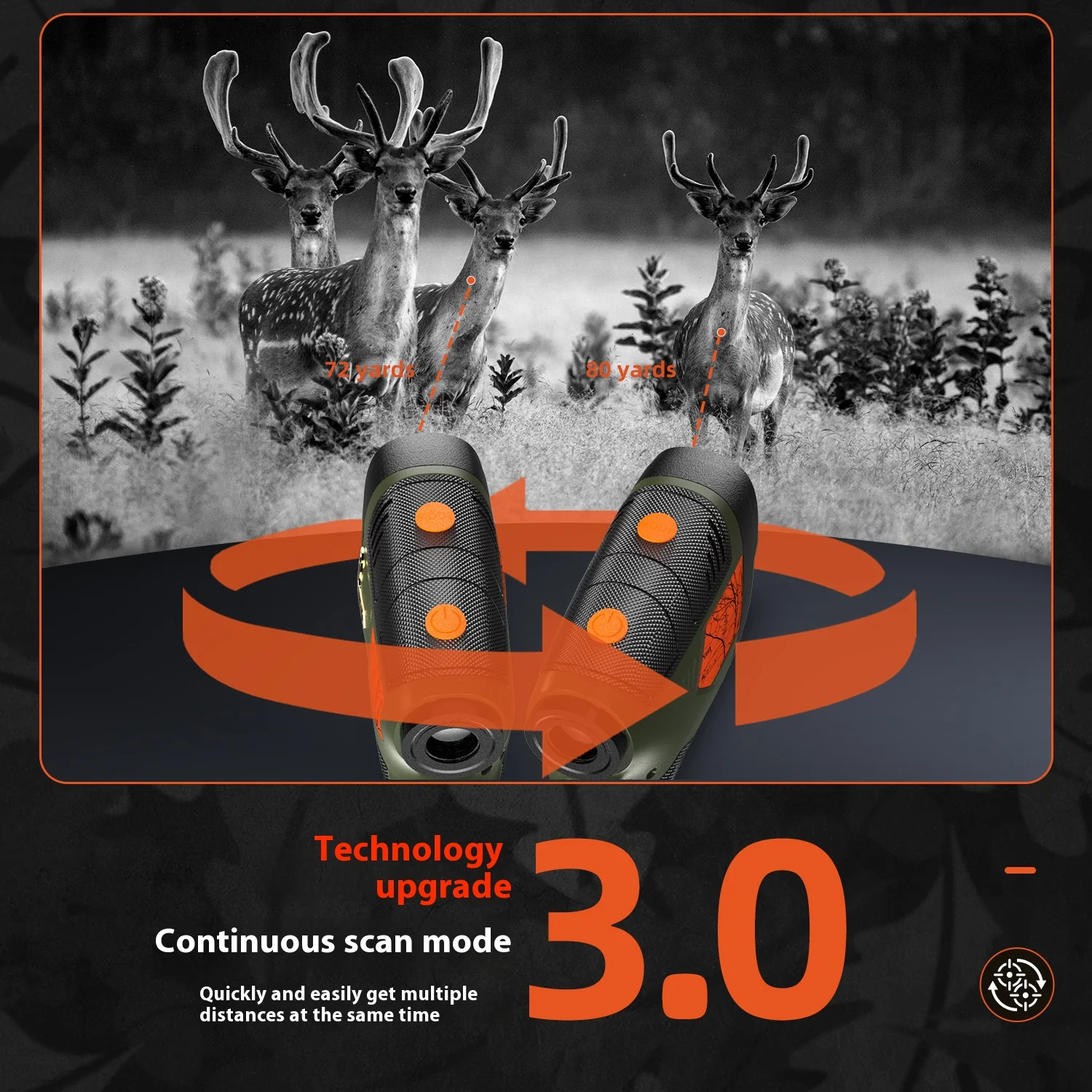 Range Finder for Shooting High Precision &plusmn;0.1 yd, Hunting Rangefinder Up to 1000 Yards, Laser Range Finder with Bow Hunting Mode