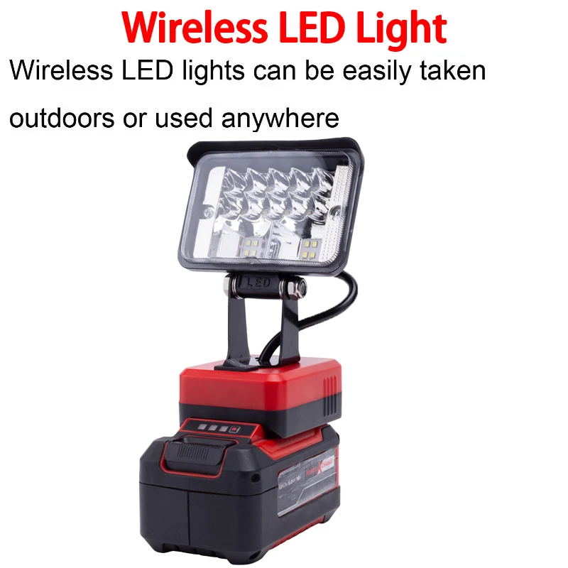 Portable Tool Light for Einhell/X-Change/Ozito 18V Li-Ion Battery with USB Portable Flashlight Cordless LED Work Light portable flashlight portable work lights portable work light portable torch