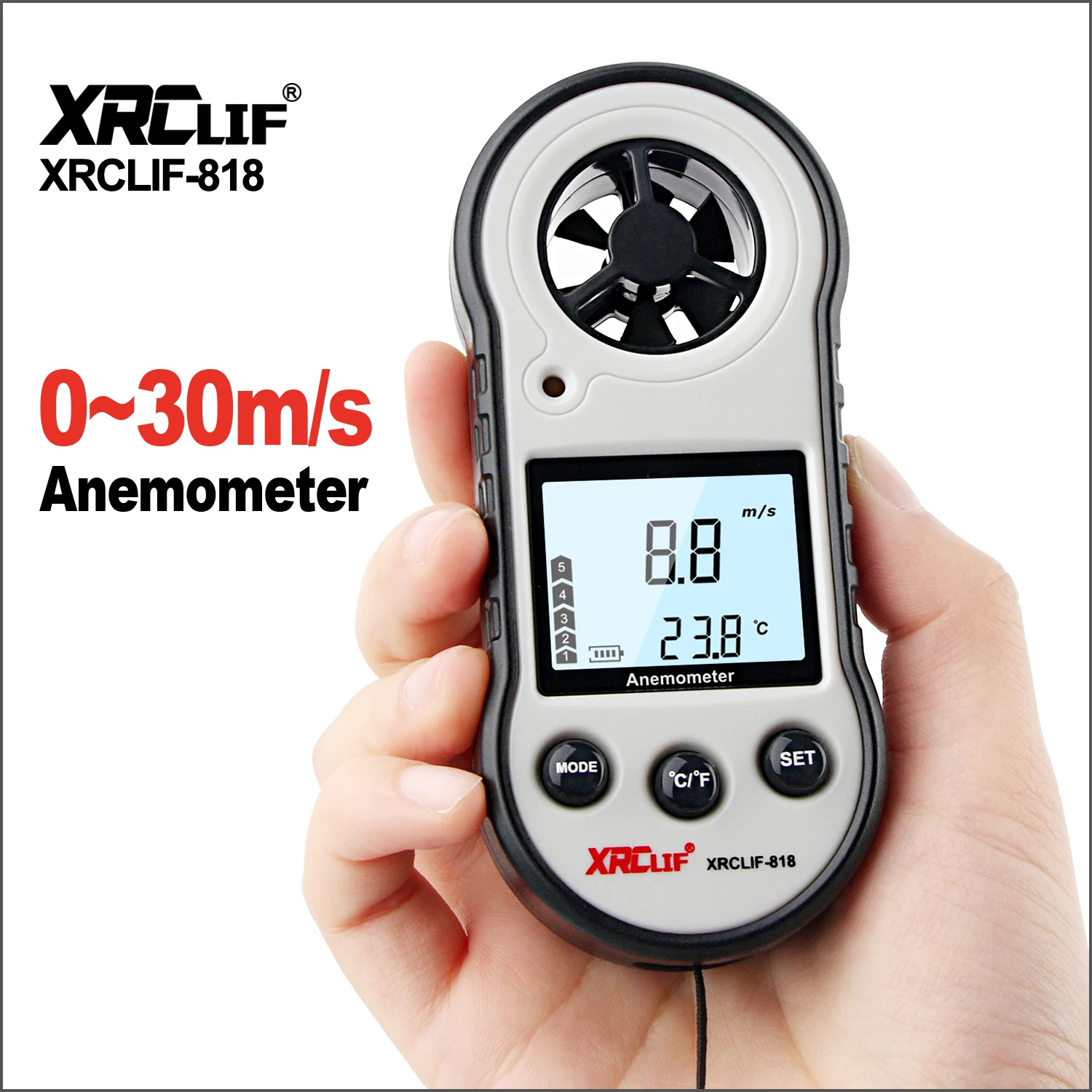 XRCLIF Anemometer Wind Meter Anemometro Lcd Digital Wind Speed Meter