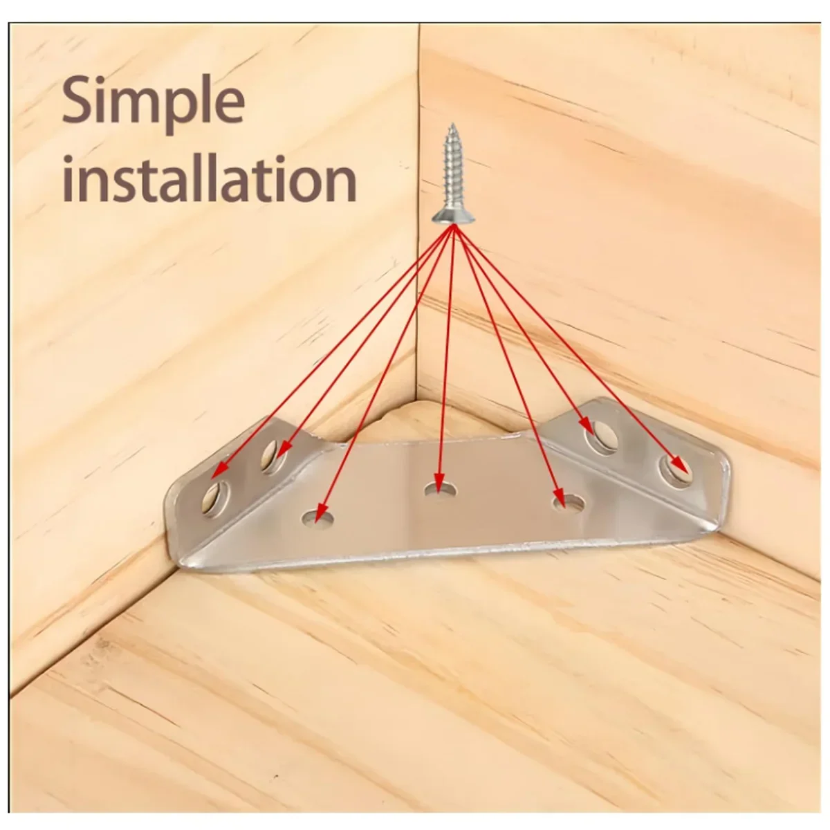 Corner Braces Joint Stainless Steel Angle Code Corner Bracket Trapeziform Angle Code Shelf Support Fastener With Screw 10/20Pcs stainless steel angle bracket,furniture hardware,angle bracket,angled furniture hardware,angle connector