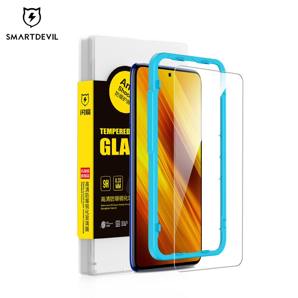 Smartdevil For Poco M3 Pro Tempered Glass 2pcs Screen Protector For Xiaomi Poco X3 Pro X3 Nfc F3 Hd Front Film Non-full Cover - Screen Protectors