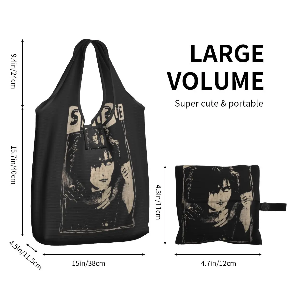 Reusable Shopping Bag Groceries Foldable Washable Large Tote Bags