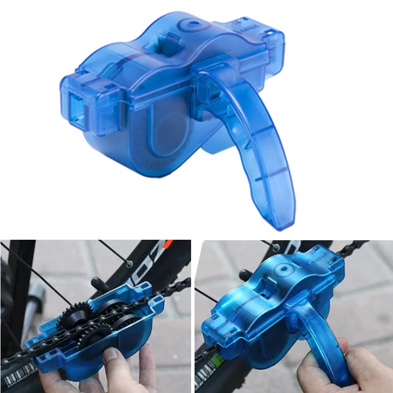 Bicycle Chain Cleaning Brush Bike Chain Washer and Scrubbing Tool Outdoor Mountain Road Cycling Maintenance Cleaning Tool