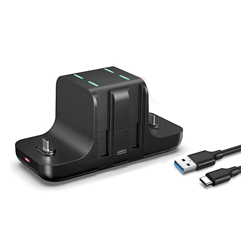 Dock Station Di Ricarica 6 In 1 Per Console Nintendo Switch Joy-Con Controller Gamepad Charger Dock Station Charge Stand