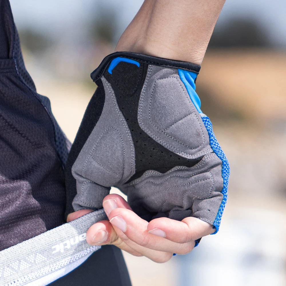 Santic Half Finger Cycling Gloves Road Bike Mittens Outdoor Shockproof Breathable Bicycle Sport Running Fitness Gloves Unisex 3