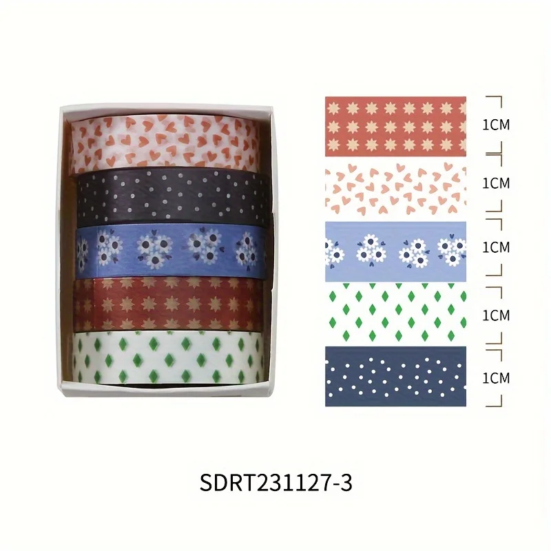 Minimalist Solid Color Washi Tape Set - Decorative Craft Tape for Journaling, Scrapbooking, and Gifts