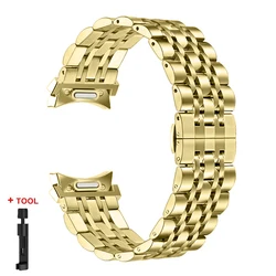 Sleek No - Gap Stainless Steel Watch Band - Premium Metal Strap Bracelet - Galaxy Watch 6 5 4 (Gold)