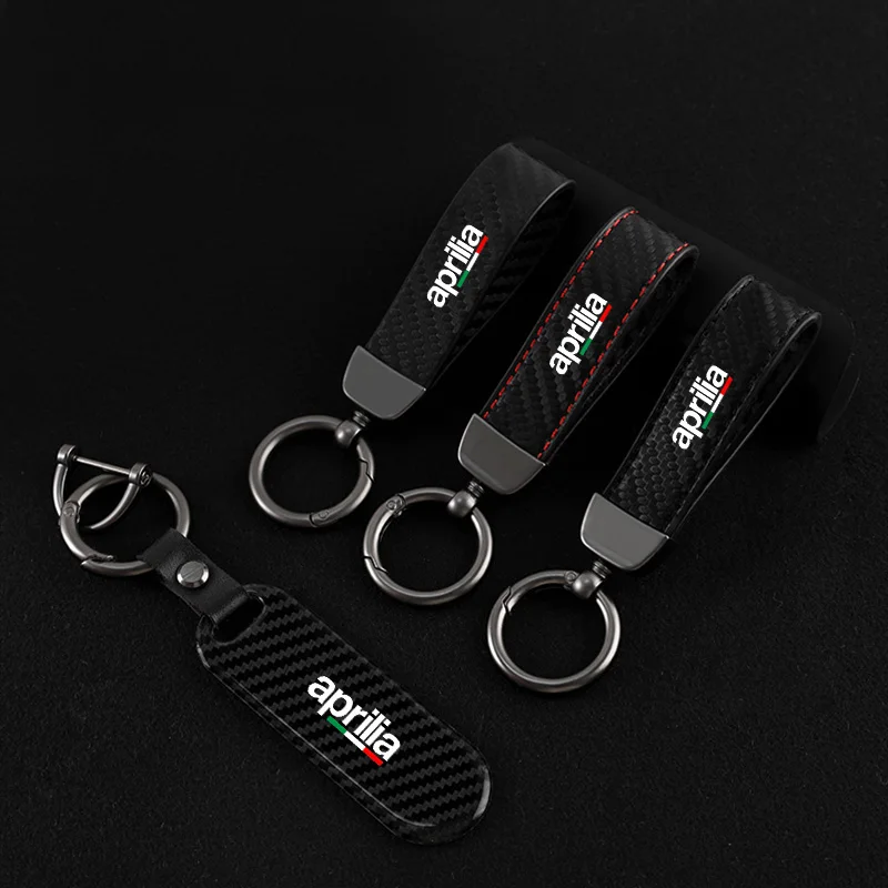 고급 탄소 섬유 가죽 오토바이 키체인, Aprilia RSV4 RS660 Tuono 660 RSV1000/R Caponord 1200 액세서리