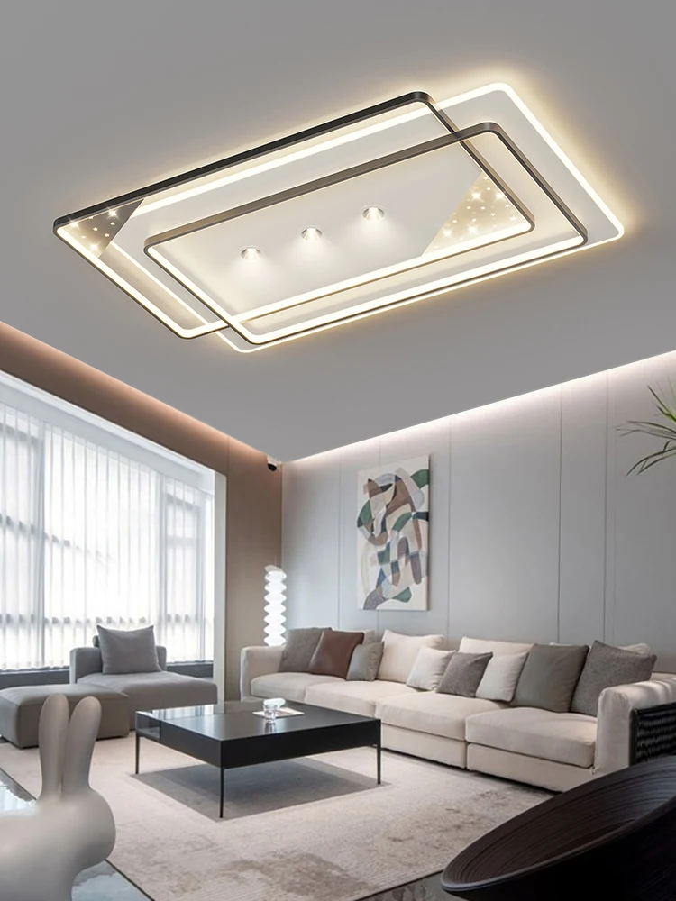 

2023 Nordic LED Ceiling Lamp Is Used For Dining Room Bedroom Living Room Kitchen Black White Blue Remote Control Lamp Decoration