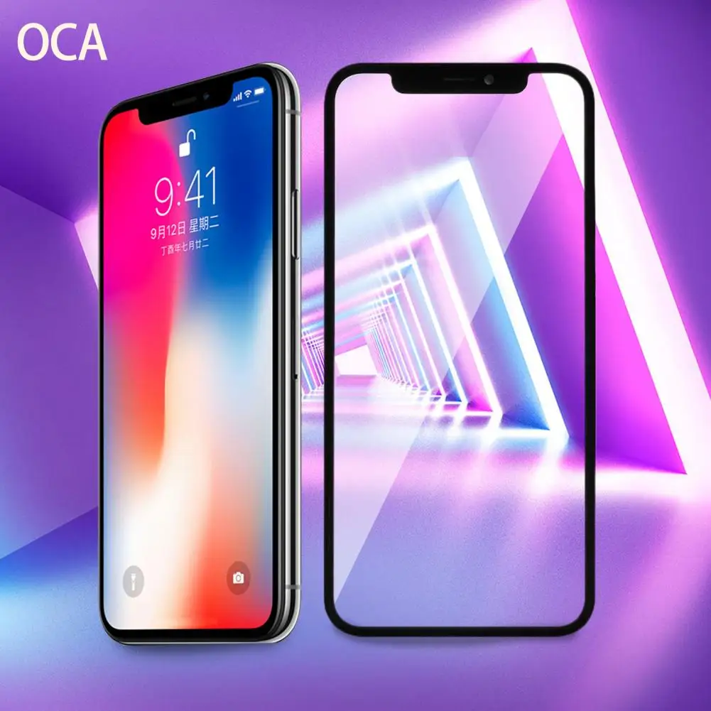 1 Set Touch Screen Replacement Professional Repair Tool with OCA Adhesive Front Glass Screen Repair Kit for iPhone X/XR/XS/MAX