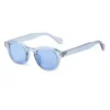 Fashion Transparent Blue Round Sunglasses Women Men 2024 Retro Rivet Tortoise Small Square Sun Glasses UV400 Lunettes De Soleil 1